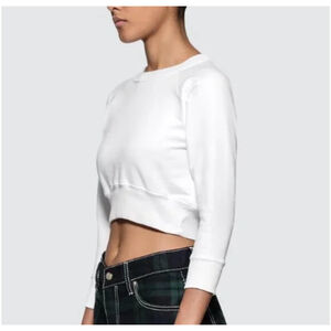 BUNDLE Women's x Karla White and black Crop Sweatshirt Size S